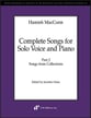 Complete Songs for Solo Voice and Piano, Part 2 Study Scores sheet music cover